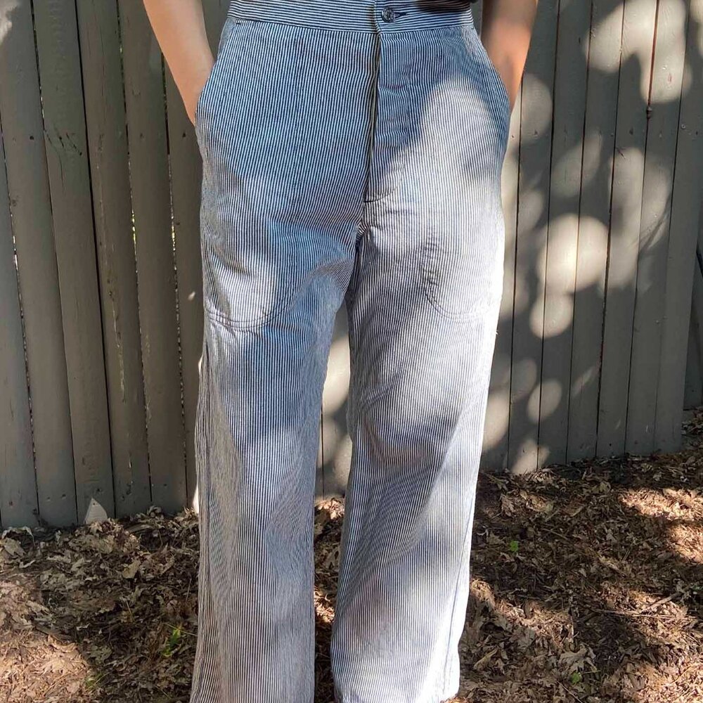 UQNATU Mini Railroad Sailor Pant // Made in USA // Size 4